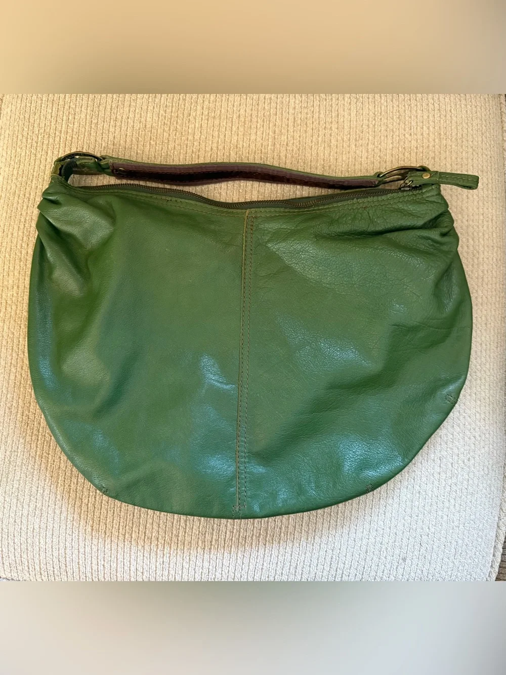 Green Leather Lucky Brand Hobo Bag